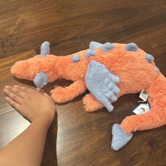 Jellycat Orange Plush Dinosaur - Picture 3 of 4